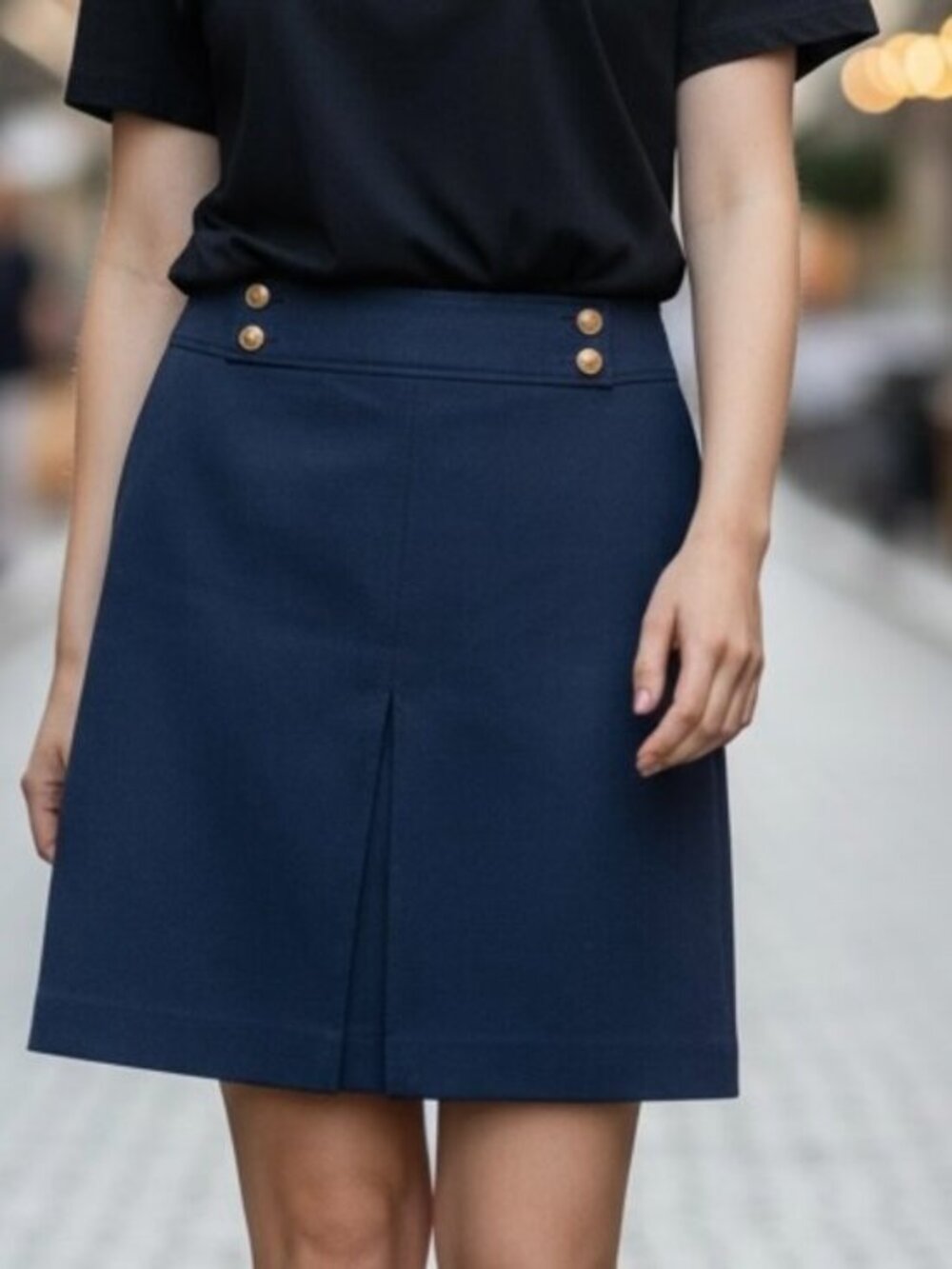 New Talbot Skirt Women’s Size 8 Petite Navy Sailor-style‎ A-line Pencil NWT